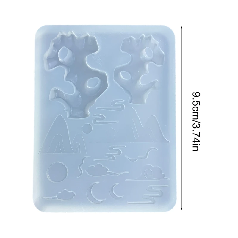 Moon Silicone Mould for Clay Molds Resin Cast Mold DIY Keychain Pendant Mini Dollhouse Accessory