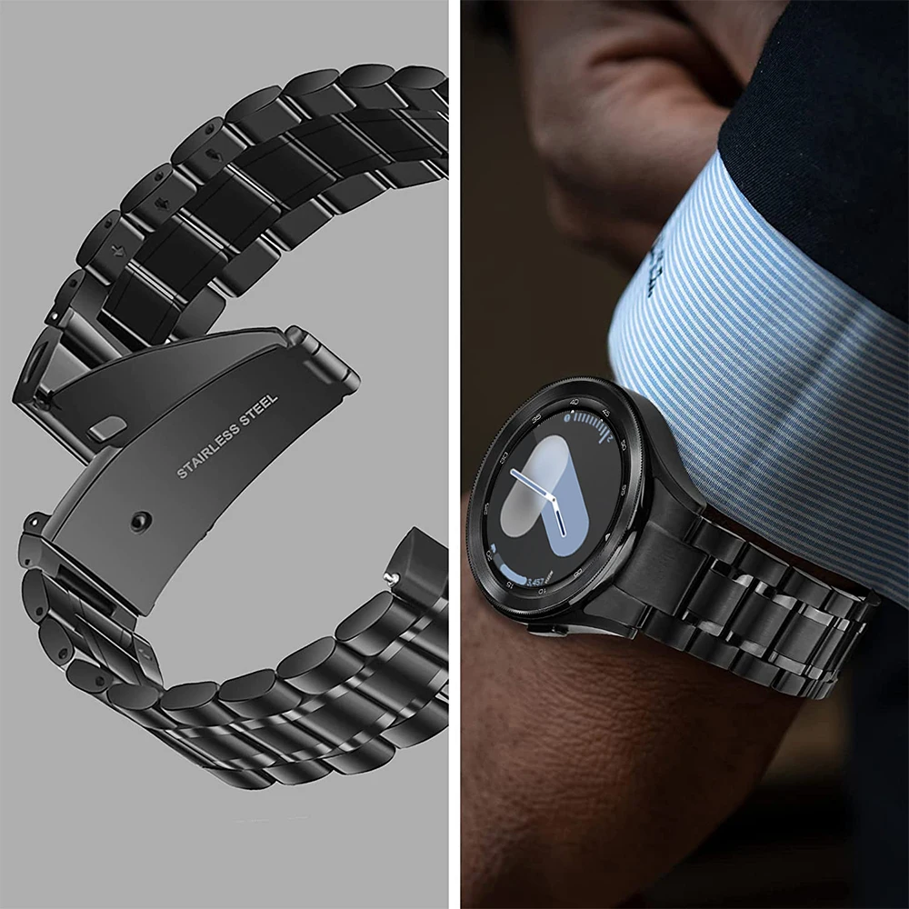 لا توجد حزام فجوات لساعة سامسونج جالاكسي 7/FE/5 Pro/6/4 الكلاسيكية 44 40 مللي متر حزام ساعة معدني جالاكسي ساعة 7 سوار كوريا اكسسوارات