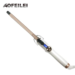 Aofeilei-Fer à friser professionnel en céramique avec écran LCD, bigoudi, outils de coiffure de beauté, rouleau de baguette, 9mm