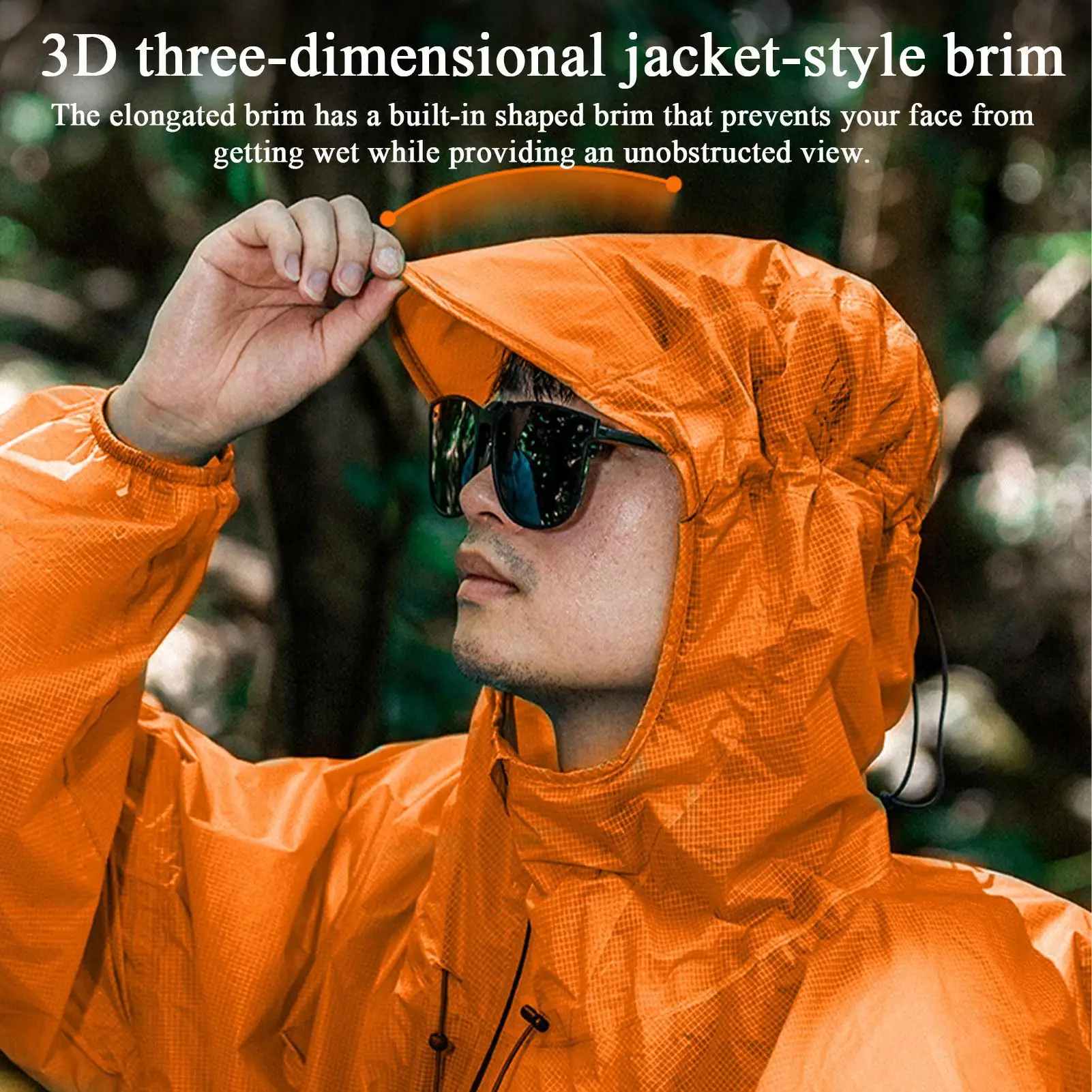 

Reusable Rain Ponchos Hooded Full Body Raingear Portable Travel Raincoat For Outdoor Hiking Camping Travel Survival Running