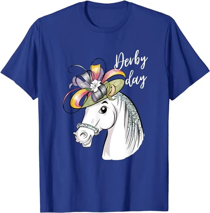 Funny Derby Day Fascinator Hat Horse Racing Lover T-Shirt Cute Horse 150th Derby Day Fascinator Hat Saying Tee Cool Novelty Gift