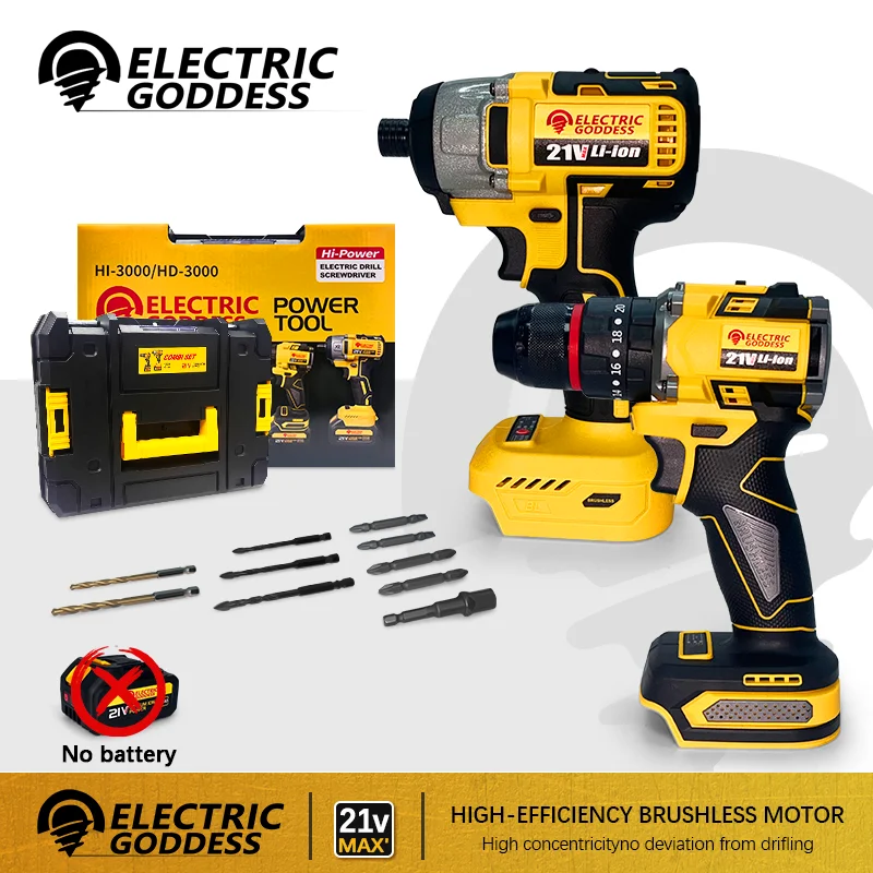 Электрический гаечный ключ «богиня» включает в себя электрический гаечный ключ, дрель, электроинструменты, комбинированный ящик для батареи Makita 21 в