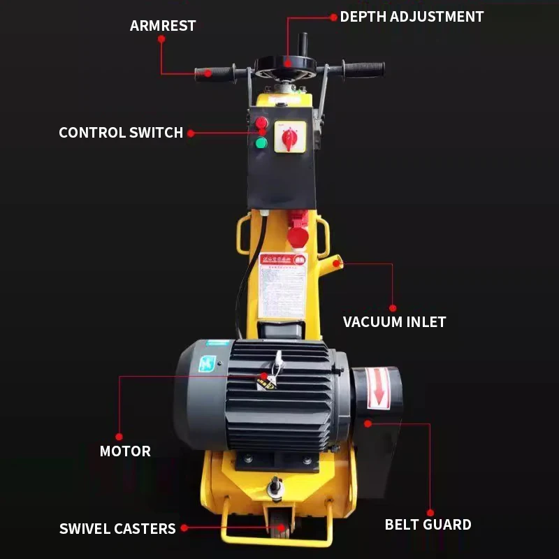 Electric/Gas-Powered Floor Scraper Hand-Pushed Texturing Machine Floor Renovation Concrete Pavement Milling Machine(Customized)