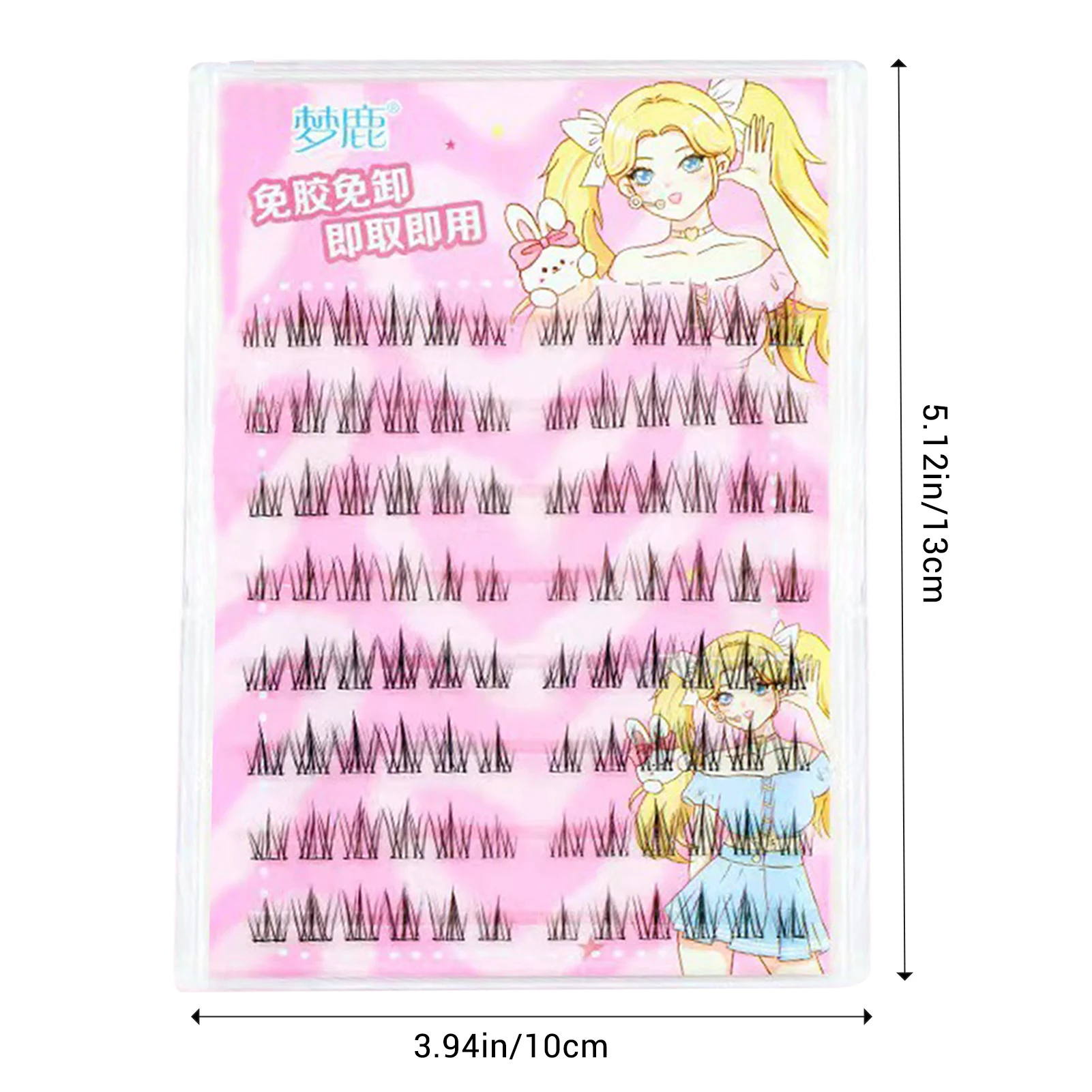 Glue-free Eyelash Extensions Fluffy Volume Soft Long Segmented False Eyelashes for Professional Salon Use