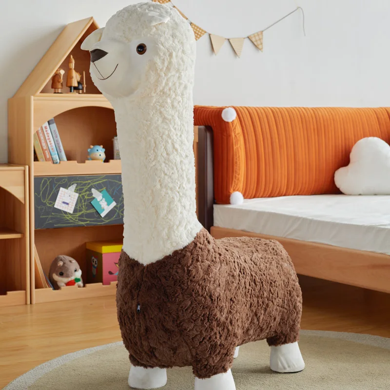 Asiento de animales nórdicos contraído para niños, silla creativa de ocio de dibujos animados para una sola persona, sofá