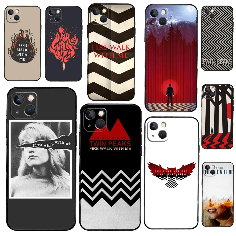 Fire Walk With Me Twin Peaks Funda For iPhone 13 14 15 16 Pro Max 11 14 15 16 Pro Max XR Plus X XS Max 12 Mini Cover