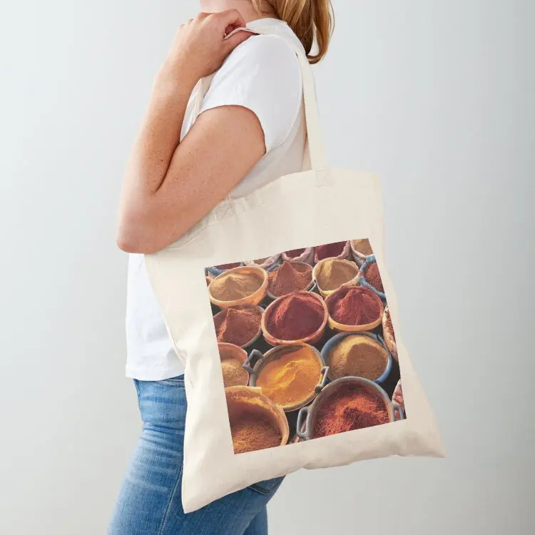 

spices Tote Bag custom fabric bag supermarket folding bag luxury women female