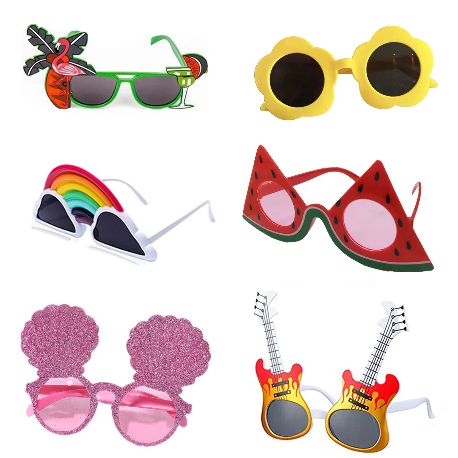 Flamingo Party Glasses Beach Glasses Funny Beach Sunglasses Party Favor Hawaii Party Sunglasses  Funny Glasses