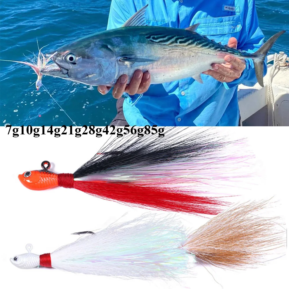 

7g 10g 14g 21g 28g 42g 56g 82g Inchiku Jig Wobbler Bait Deer Hair Trout Bass Fishing Metal Jigs Head Hook Soft Lure Bucktail