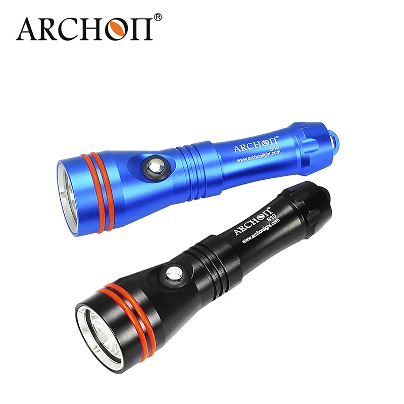 ARCHON S10 High Power Diving Flashlight IP68 Highest Waterproof Rating Professional Diving Light Powered by 18650 Battery
