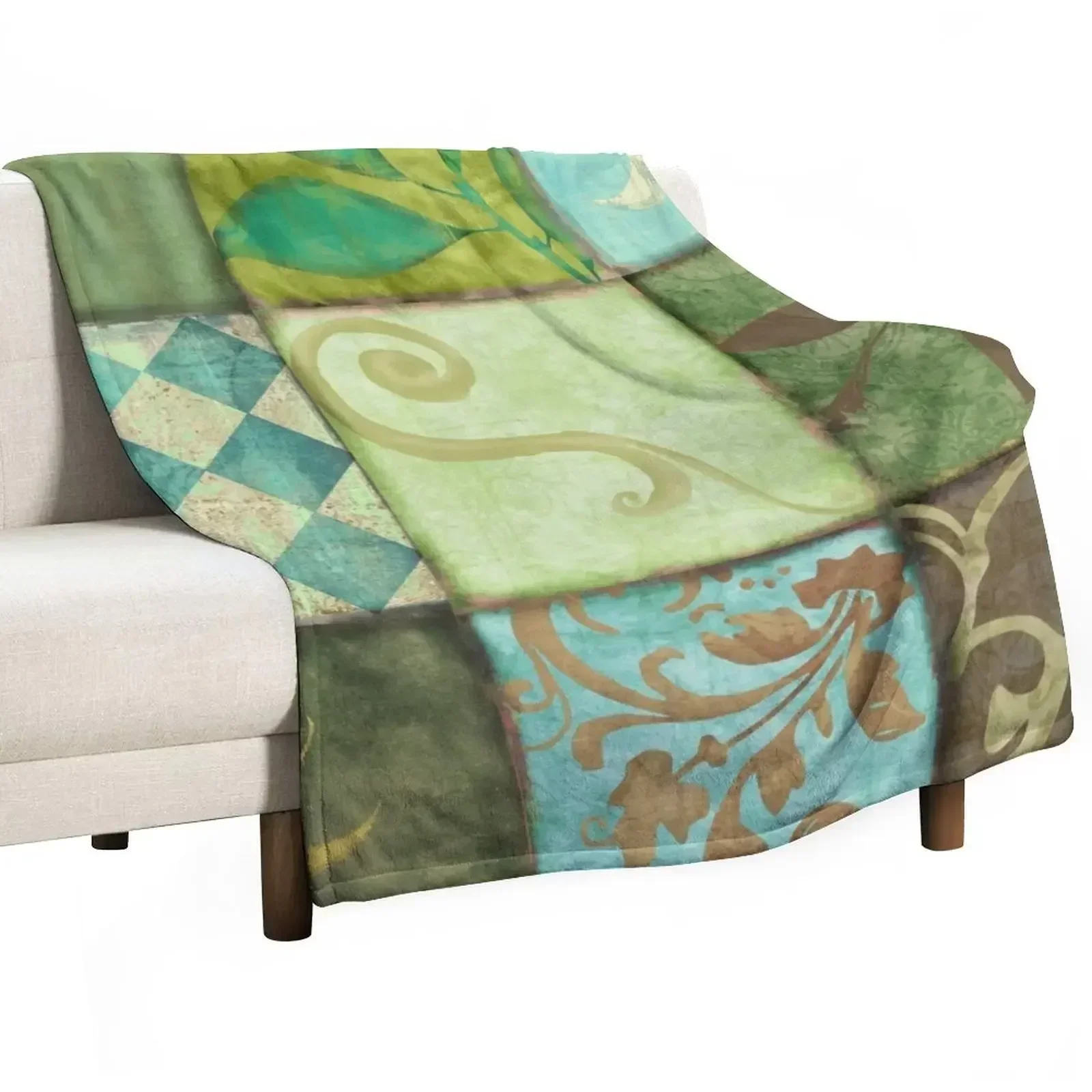 Les Fleurs de la Terre II Throw Blanket Blankets Sofas Of Decoration Warm Blankets