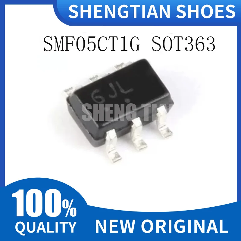 50PCS SMF05CT1G SMF05C SOT-363 6J* SMD SC-88 One-way 5V 100W 5-Line Transient Voltage Suppressor Array ESD Diode SMF05C.TCT