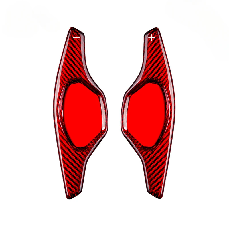 For Cadillac XTS Real Carbon Fiber 2pcs/lot Car Steering Wheel Shift Paddle Shifter Extension Replacement
