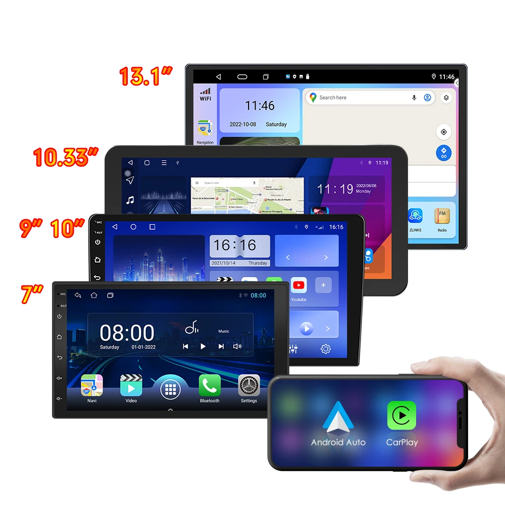 

Автомагнитола Double Din 2 Din Android, MP5-плеер, 7/9/10/10.33/13.1 дюймов, автомобильное радио, аудиоплеер, DVD-плеер, GPS-навигация