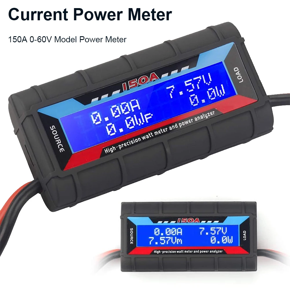 0-60V 150A Watt Meter High Precision Digital Wattmeter with Backlight Current Power Analyzer Voltmeter Ammeter RC Power Meter