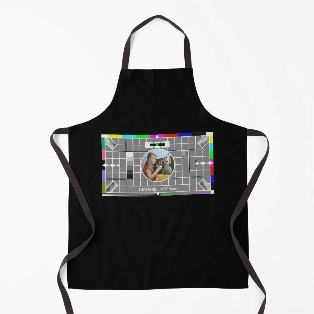 

BBC HD Test Card Apron Men gift Kitchens Accessories Chef Uniform For Men home women Apron