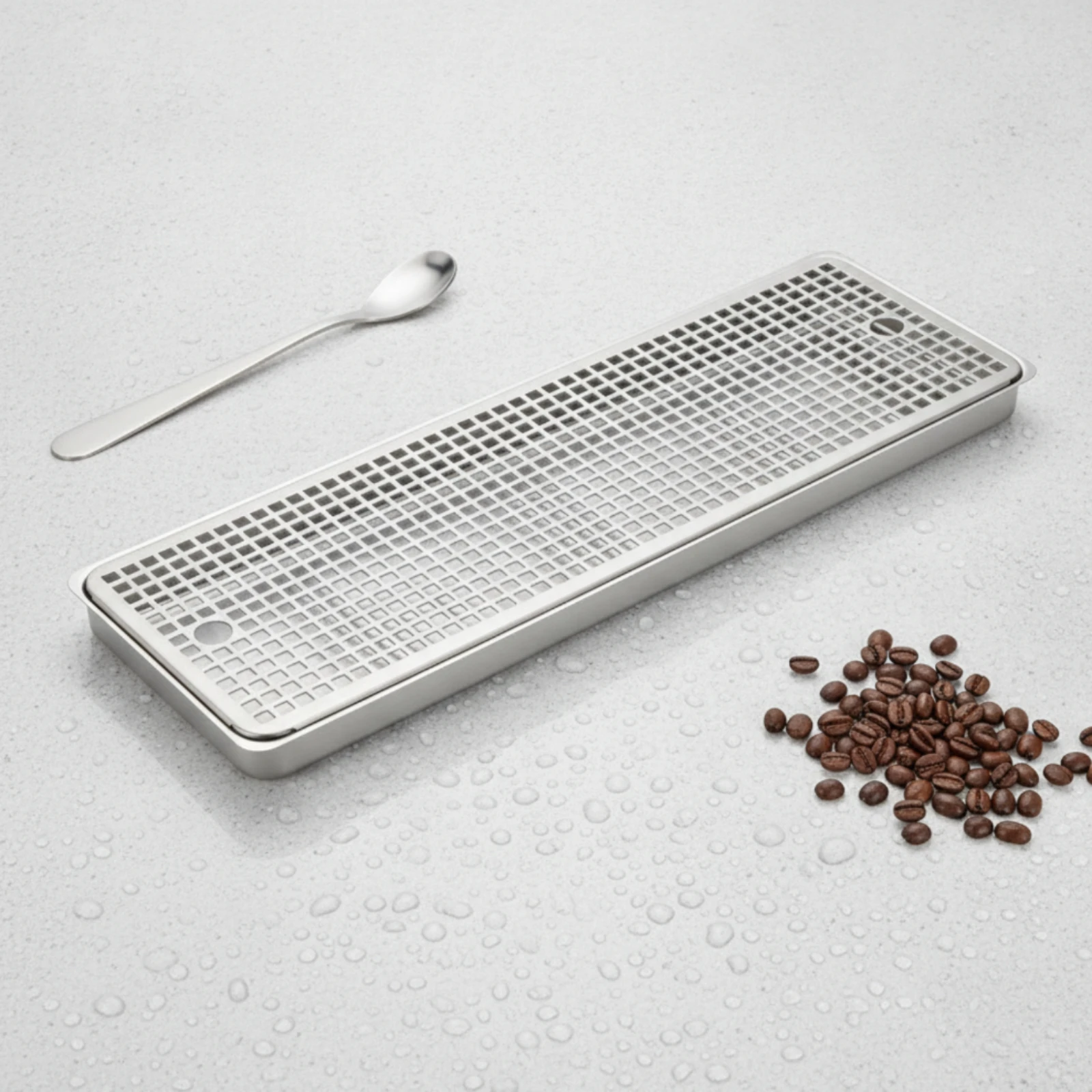 Stainless Steel Liquid-Catching Tray Tray Rounded Corners Perforated Liquid-Catching Tray Tray Bar Accessory Dishwasher Safe