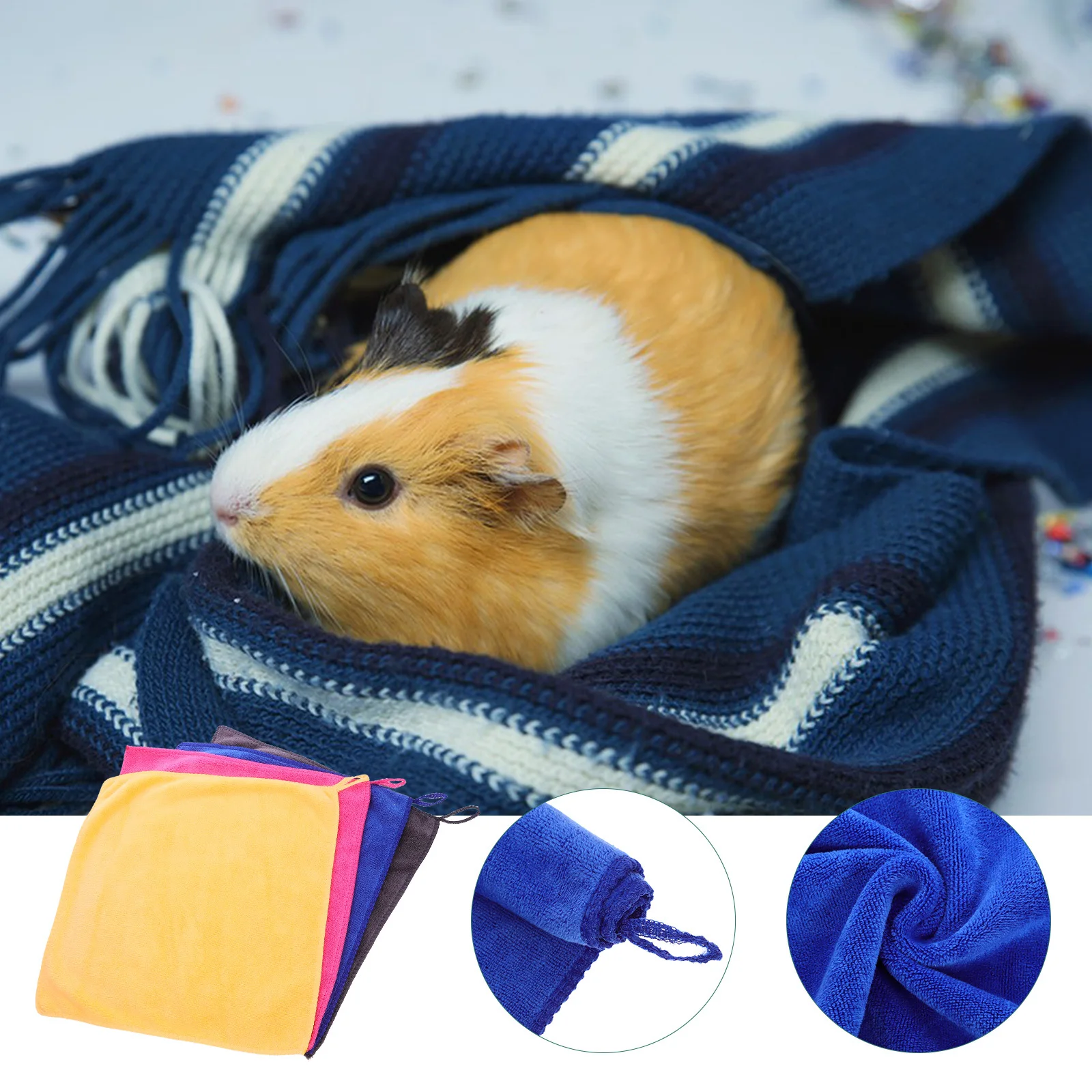 8 قطعة بطانيات الحيوانات الأليفة لقفص خنزير غينيا قابلة لإعادة الاستخدام حصيرة نوم الحيوانات الصغيرة الدافئة لينة الفراش ل الهامستر الفئران أرنب القنفذ