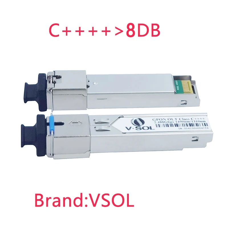 VSOL GPON OLT C+++ 20KM 7DB 8DB 9DB PON module SFP Modules SC port 1490/1310 Compatible With ZTE fiberhome huawei