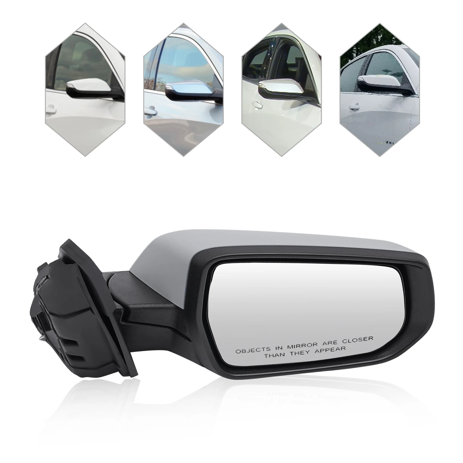 Passenger Side 7Pin Door Mirror Durable Right Side Mirror w/ Turn Signal Light Fits for 2016-2022 Chevy Malibu LT Hybrid RH