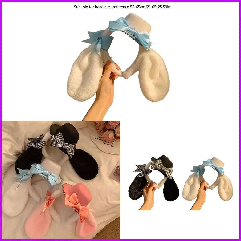 

Adult Teens Halloween Puppy Ear Headband Plush Hair Hoop Makeup Live Broadcast Cosplay Party Headpieces