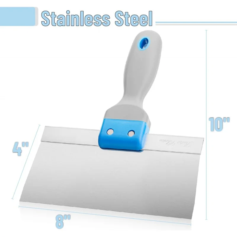 Faca para afiar, 8 polegadas, faca para afiar drywall de aço inoxidável, alça macia
