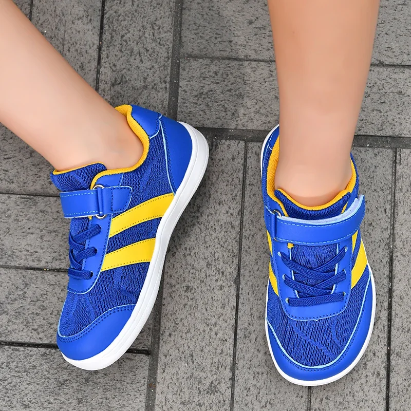 Kids Barefoot Sneakers Girls Boys Fashion Children's Shoes Wide Toe Breathable Knitted Mesh Sole Non Slip School Walking Shoes