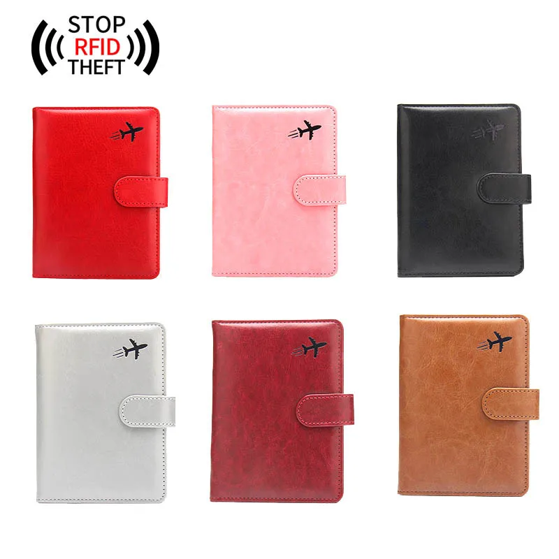 

Anti Magnetic Aircraft Passport Holder Anti-theft Brush Passport Case Buckle Passport Covers Plane Ticket Holder Id Card Holder