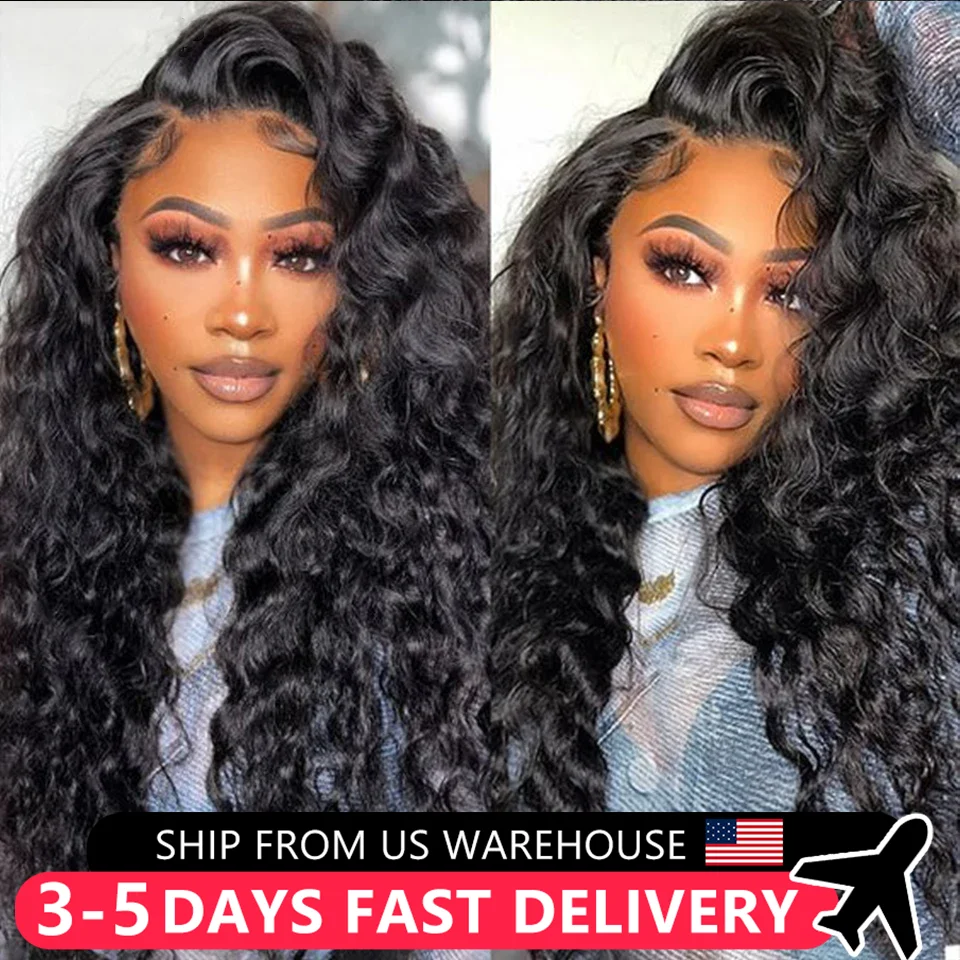 Deep Wave 13x4 Lace Front Wig 13x6 HD Lace Frontal Human Hair Wig 4x4 Lace Closure Wig For Women Pre Plucked Remy Hair For Women