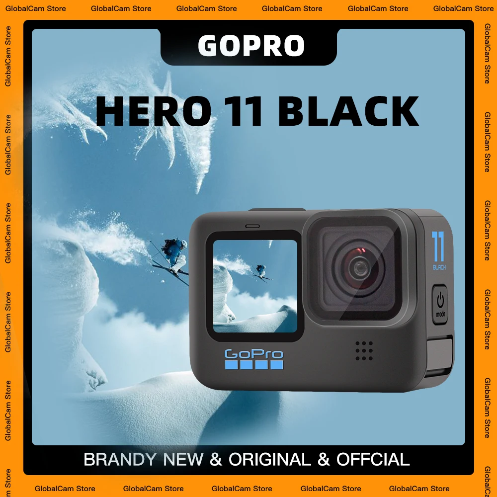 Czarny wodoodporny aparat fotograficzny GoPro HERO 11, 5,3 k60, wideo Ultra HD, zdjęcia 27MP, aparat Pro Hero 11 Cam gopro 11