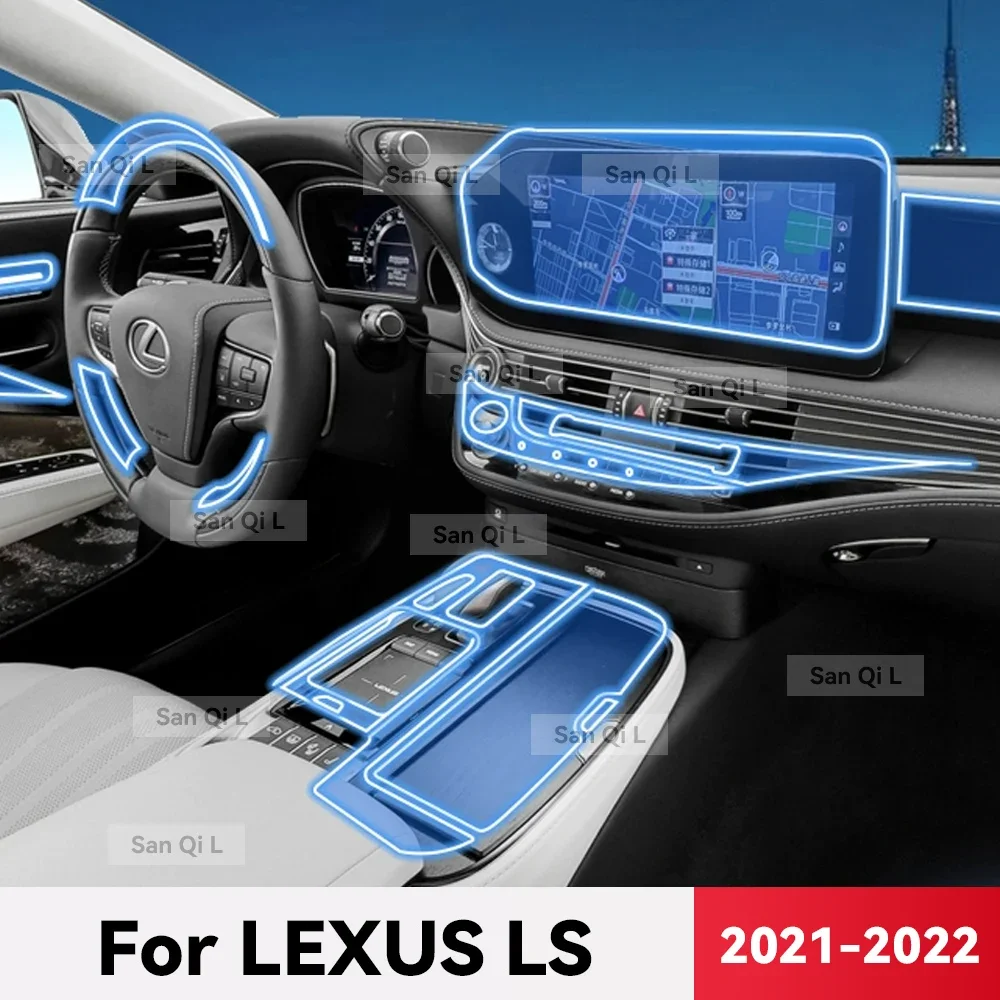 

Для LEXUS LS 2021 2022, прозрачный ТПУ, центральная консоль автомобиля, медиа-приборная панель, навигация, защита от царапин, внутренняя пленка