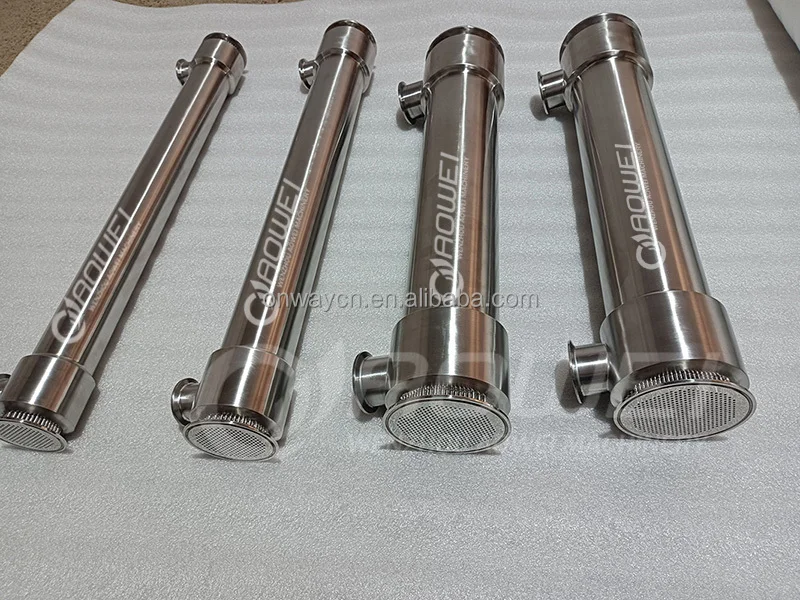 Endure high temperature stainless steel industrial sanitary Sterile double tube shell and tube heat exchanger