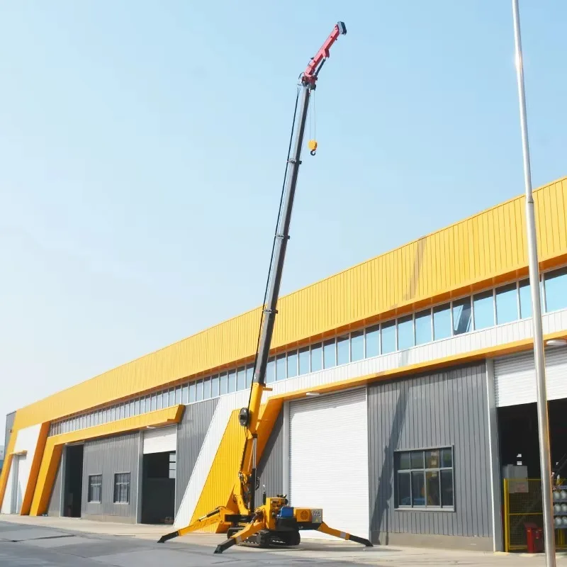 3ton 5ton 8ton Crawler Crane Telescopic Boom Spider Crane Small Volume with Basket