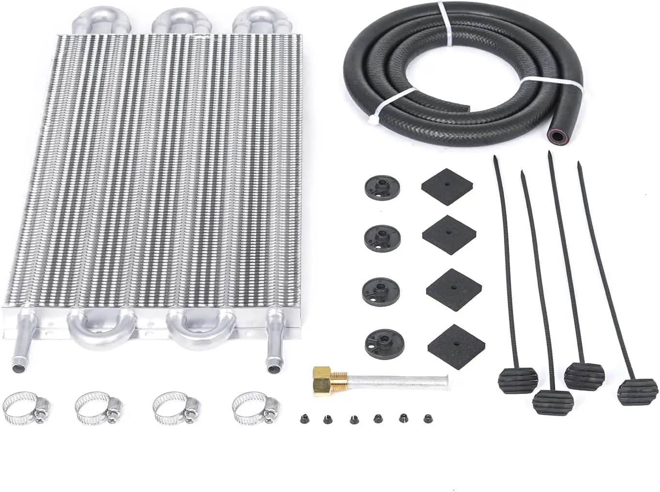 

Универсальный масляный радиатор трансмиссионного диапазона 5/16 дюйма, 6-проходная трубка и комплект охладителя ребра, алюминий