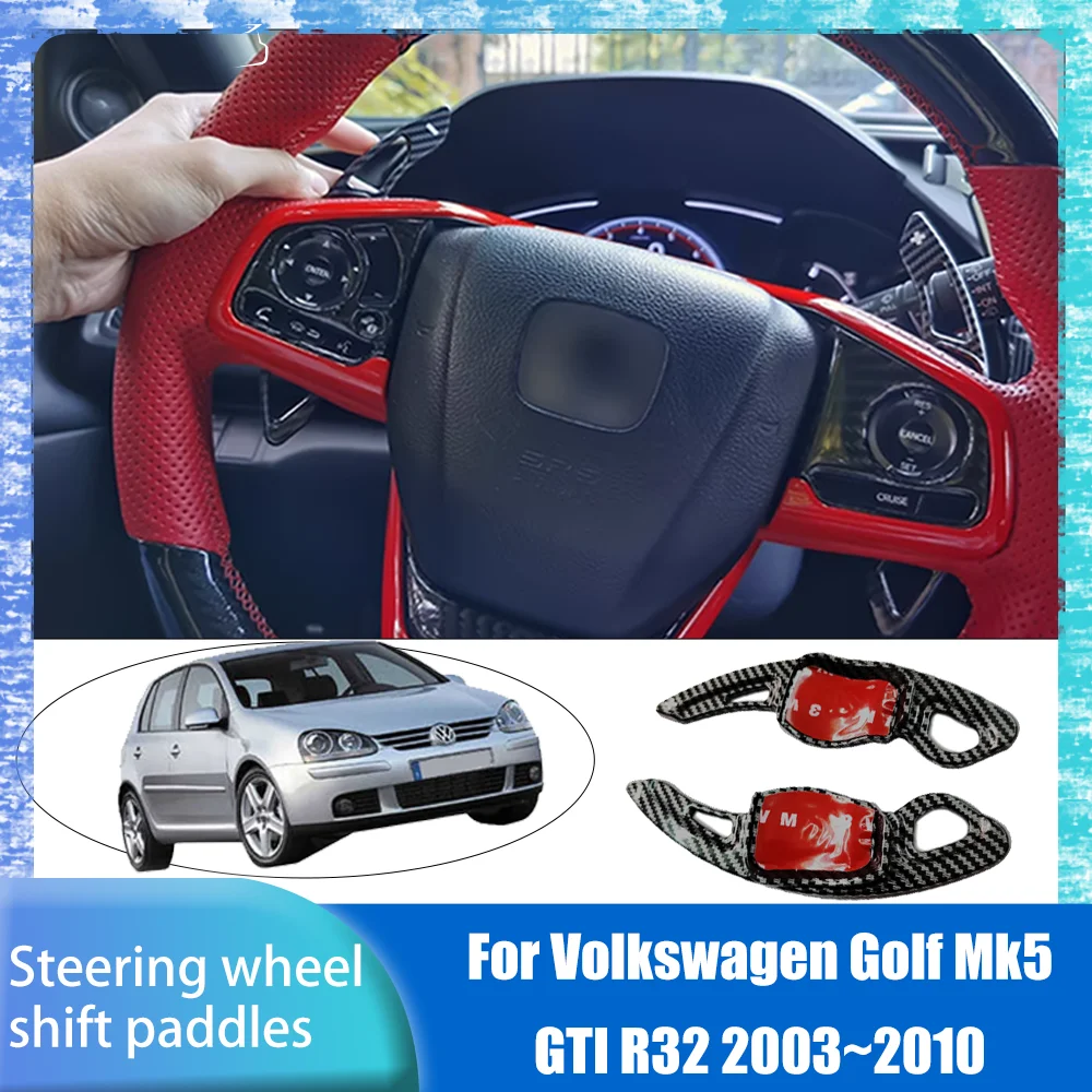 

Carbon Fiber Pattern Car Steering Wheel Shift Paddle Extension For Volkswagen VW Golf Mk5 GTI 2003~2010 Modification Accessories