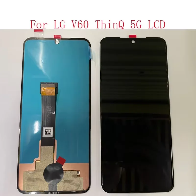Pantalla LCD original de 6,8 pulgadas para LG, montaje de digitalizador con panel táctil, marco para LG V60 ThinQ 5G V600 LM-V600