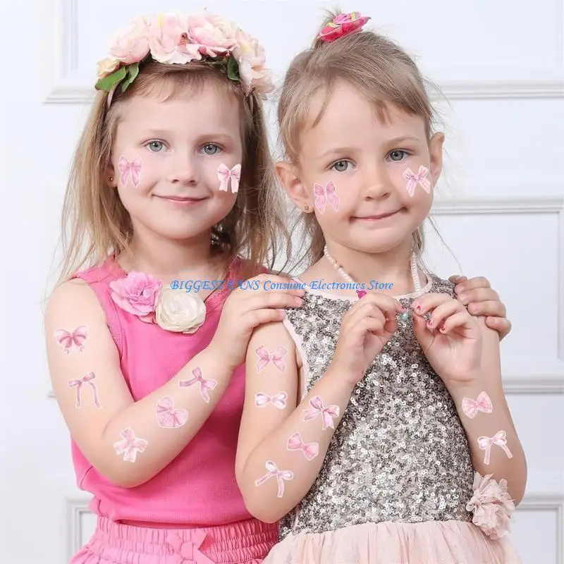 

F68B 500Pcs Aesthetic Bowknot Sticker Sealing Sticker for Water Bottle Scrapbook Journal Laptop Guitar Luggage Phone Case