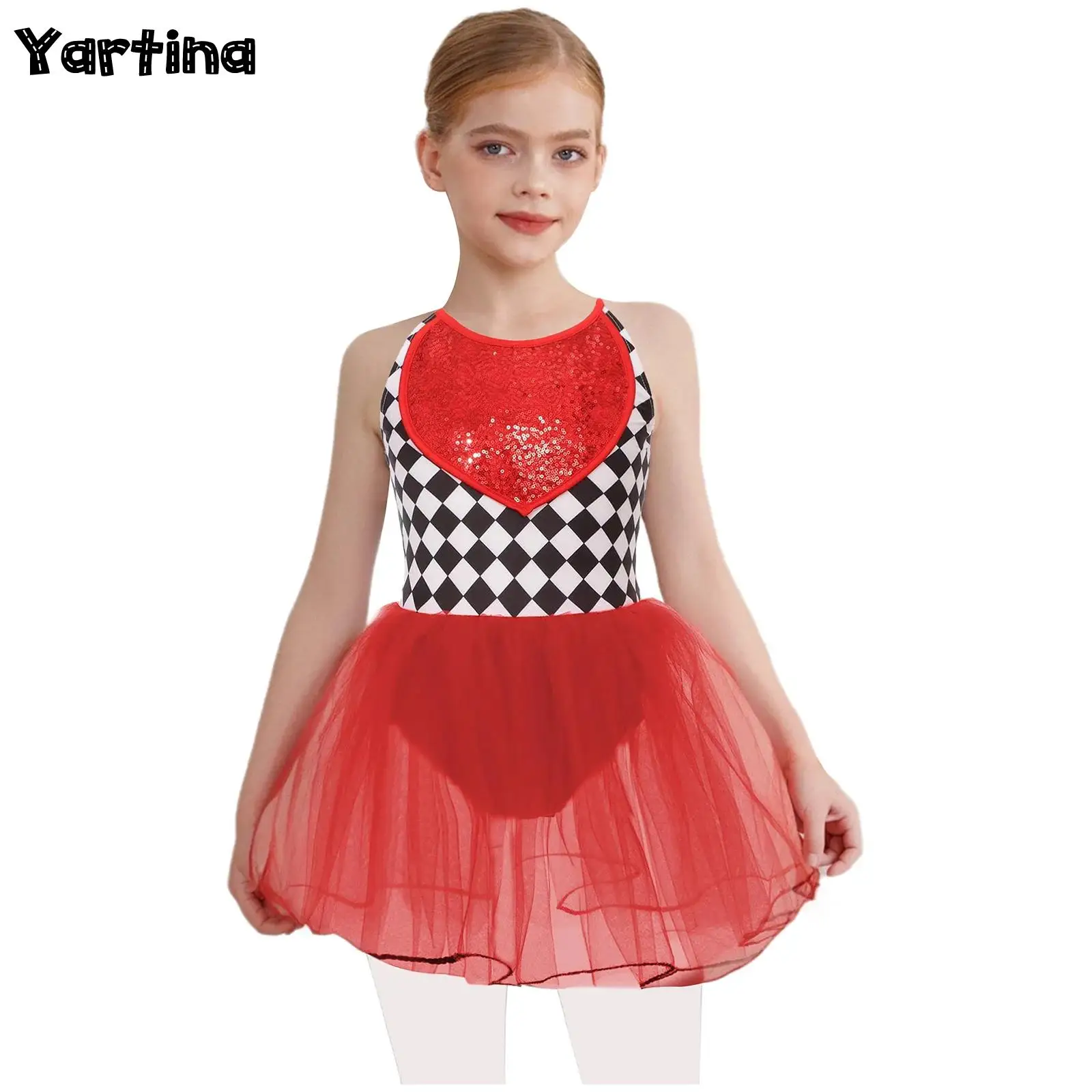 

Girls Mad Hatter Movie Character Cosplay Costume Fairytale Tea Halloween Party Dress Stripes Checkerboard Bow Knot Tutu Bodysuit