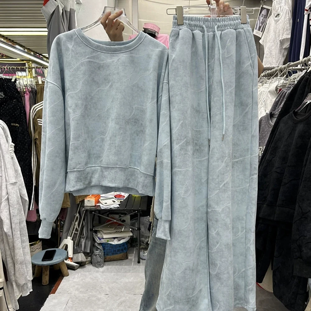 Top de camisa jeans com flor de diamante pesado + shorts jeans com cintura elástica conjunto de duas peças-GZTZ058