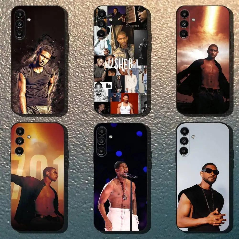 

singer U-Usher Phone Case For Samsung Galaxy A13,A21s,A22,A31,A32,A52,A53,A71,A80,Soft Black Shell