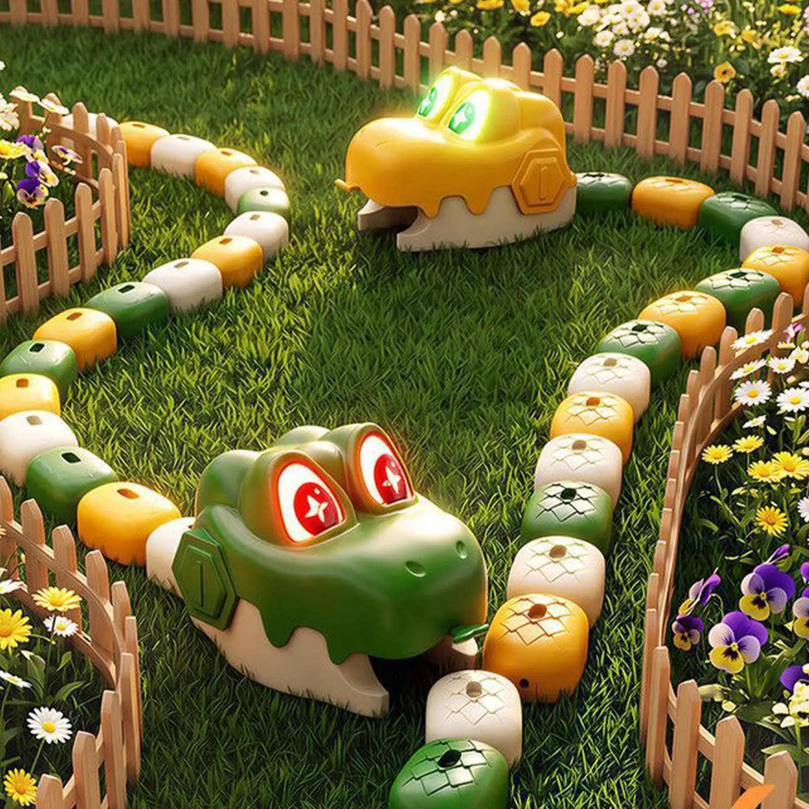Snake Toy Remote Control 2-Player Interactive Educational Magnetic Toy Kids Snake Game for Party Activities Preschool