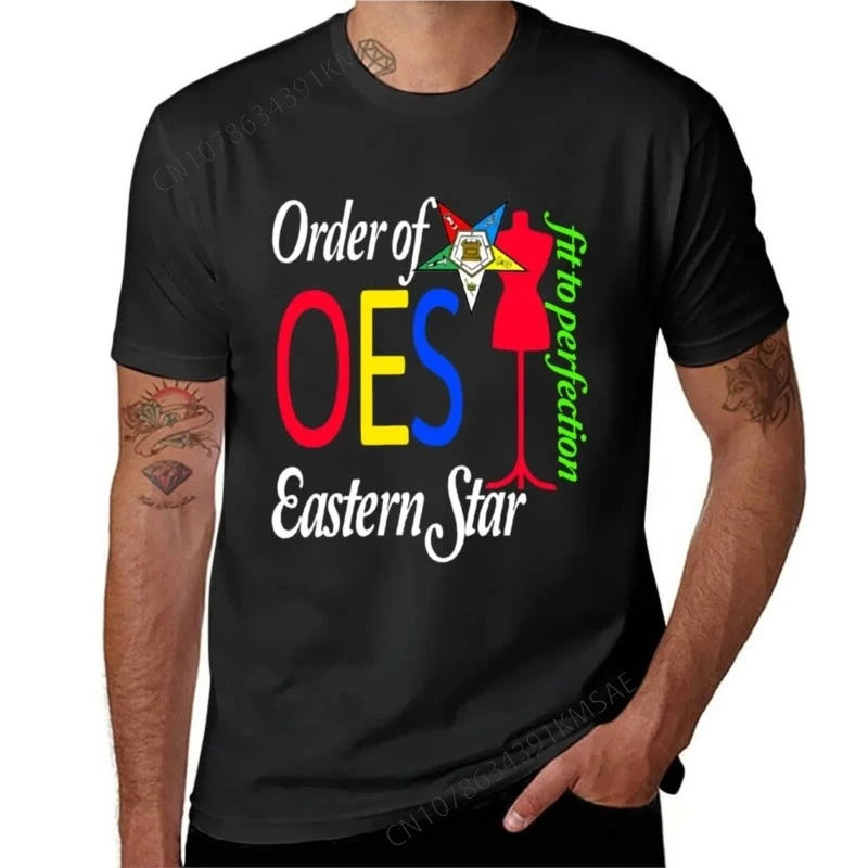 summer clothes mens graphic t-shirts funny New OES Style Order Of The Eastern Star Logo Sistar Fit To Perfection T-Shirt