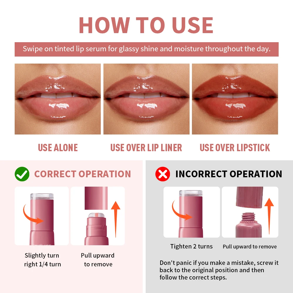 딥 모이스처라이징 글레이즈 블레이즈 틴티드 립 세럼 롱래스팅 하이드레이션 하이 샤인 립 글로스 립 플럼퍼 스킨 케어 화장품