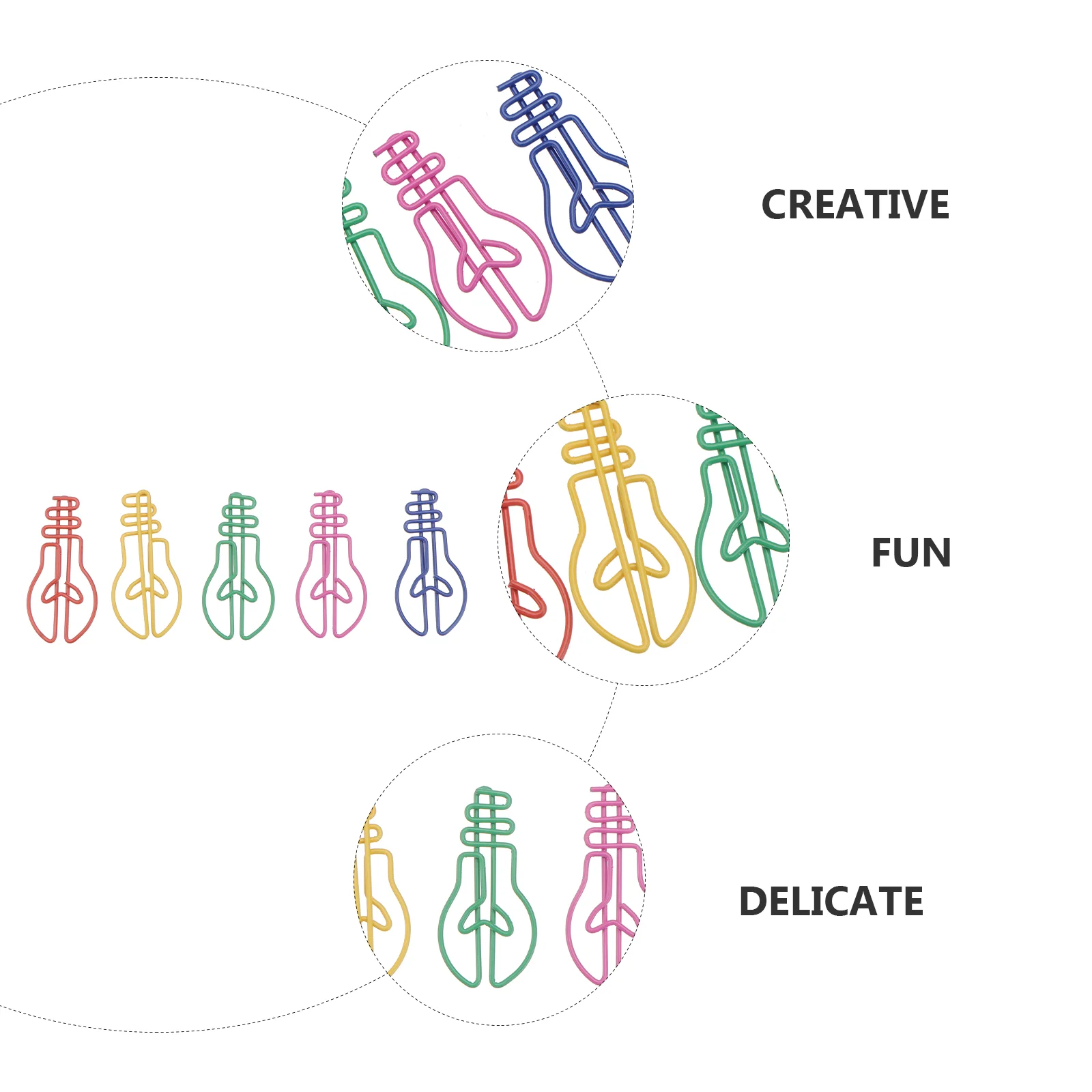 30Pcs Light Bulb Shaped Paper Clips Bookmark Clips Office Binding Supplies Stationery Tools Note Clips Desk ganizers School