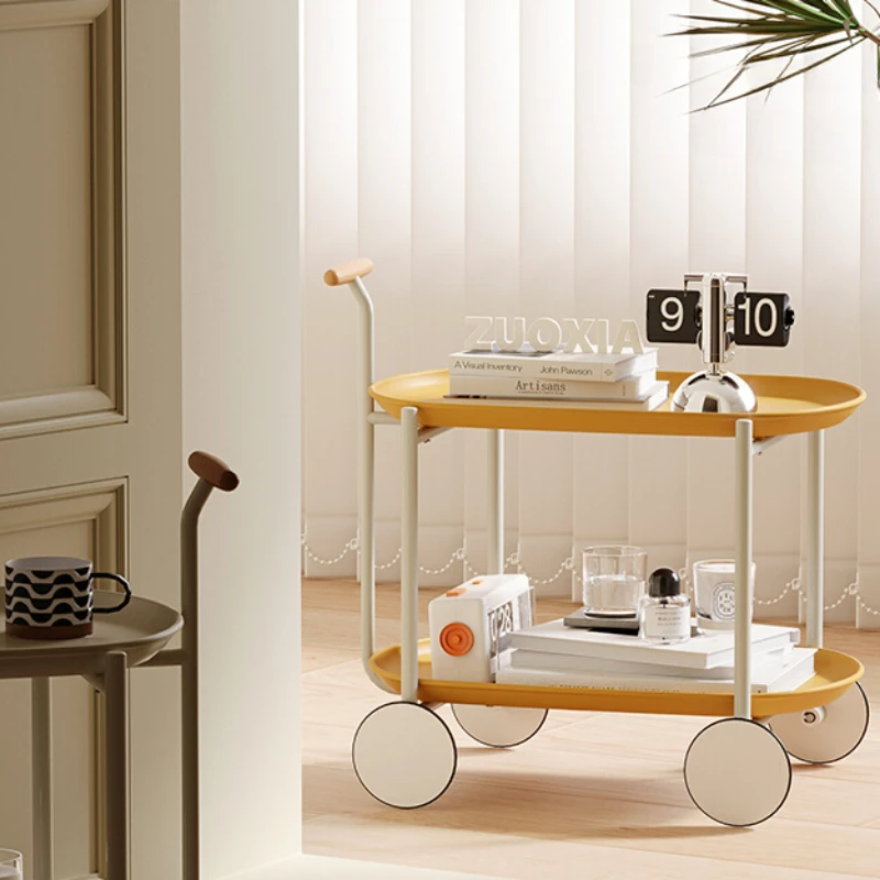 

Trolley Movable Side Table Storage Rack Internet Fashion Living Room Nordic Furniture Simple Dining Cart Coffee Table