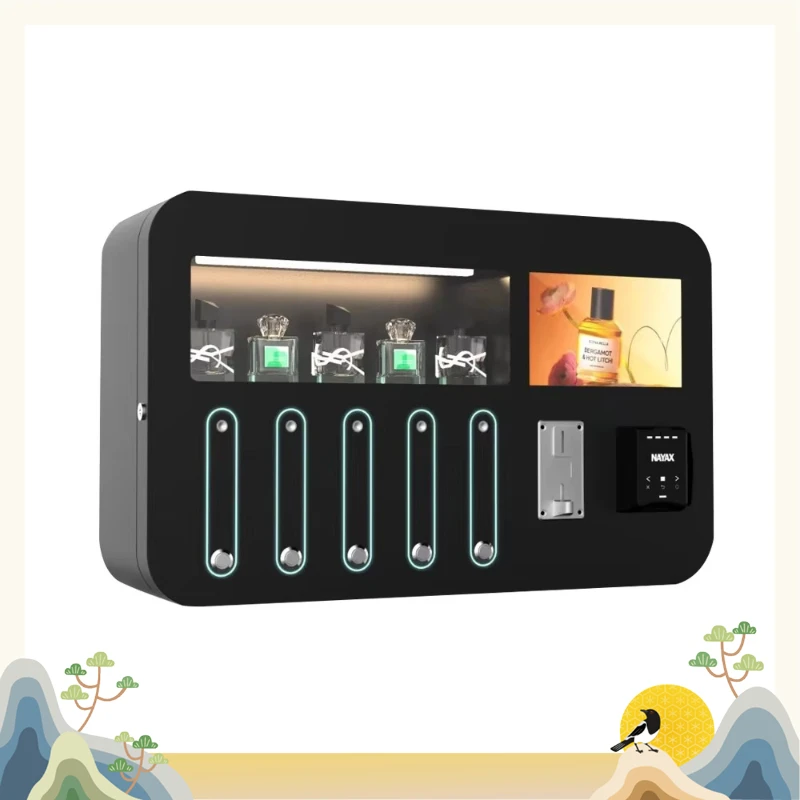 

Автомат по продаже парфюмерии с круглосуточной автономной работой, интеллектуальный автоматический диспенсер ароматов, большой объем хранения, защита от краж, для улицы