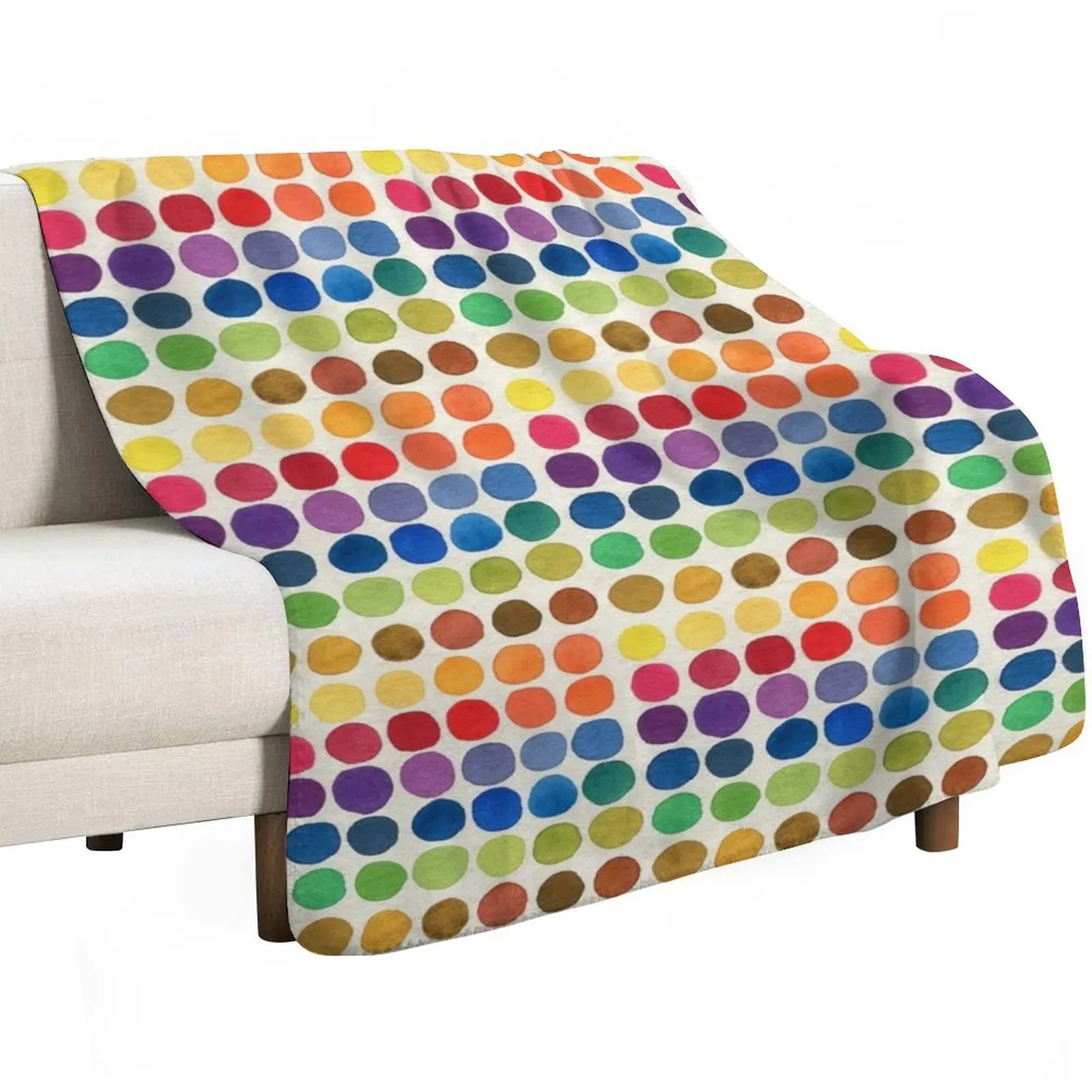 Rainbow spots with paper grain Throw Blanket valentine gift ideas bed plaid Furrys Sofa Throw warm winter Blankets
