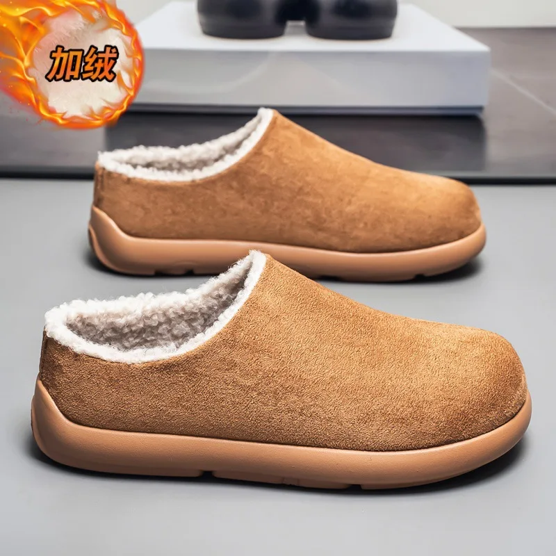 

Мужская обувь, новинка зимы 209, повседневная обувь Baotou на тонкой подошве, мужская толстая теплая домашняя уличная хлопковая обувь