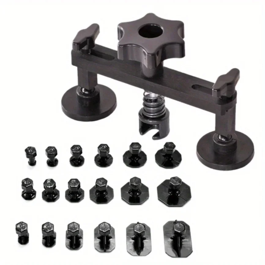 

19Pcs Tool Car Body s Dent Repair Tool Bridge Pullers & 18Pcs Glues Pulling Tabs Labor Saving Tool