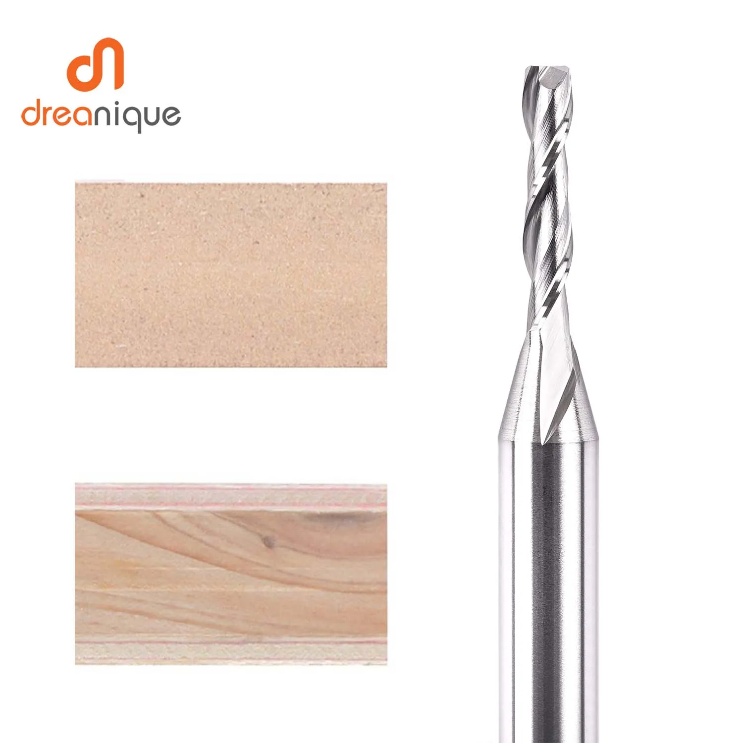 8mm Shank Diameter Woodwork Milling Cutter UP DOWN Cut 2 Flutes Spiral Carbide Milling Tool CNC Router Compression Wood End Mill